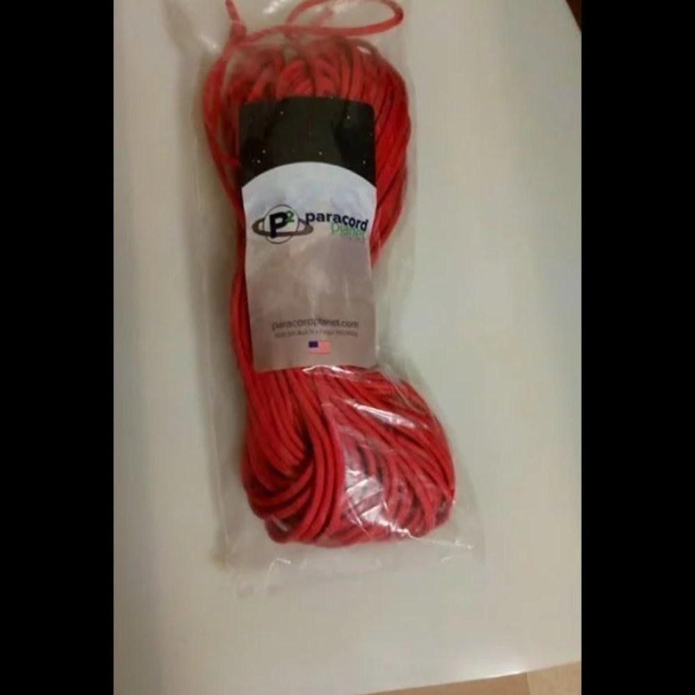 Paracord Planet 550 Paracord, made in USA, 100 ft, red, pack of 2